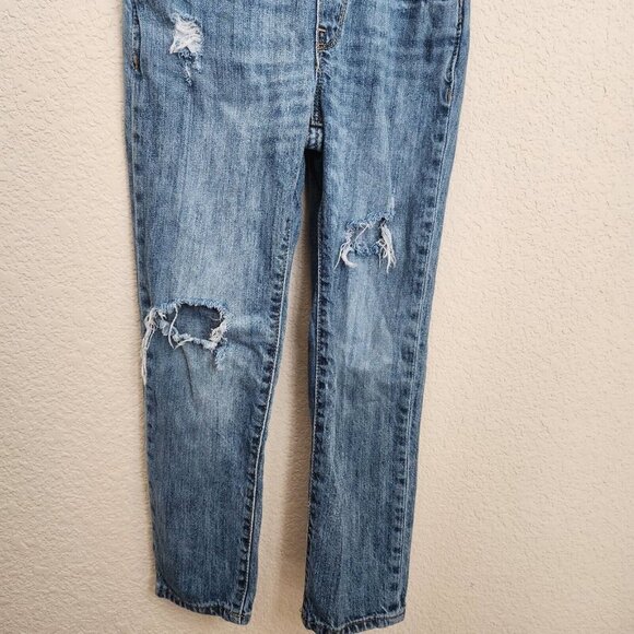 Gap Girls Overalls Size Small Distressed Denim Jeans Pants - Picture 4 of 10